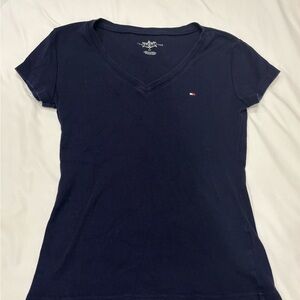 Tommy Hilfiger Dark Blue 90’s V-Neck Short Sleeve Tee